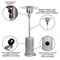 Merrick Lane Stainless Steel 7.5' Tall 40,000 BTU Outdoor Propane Patio Heater with Wheels